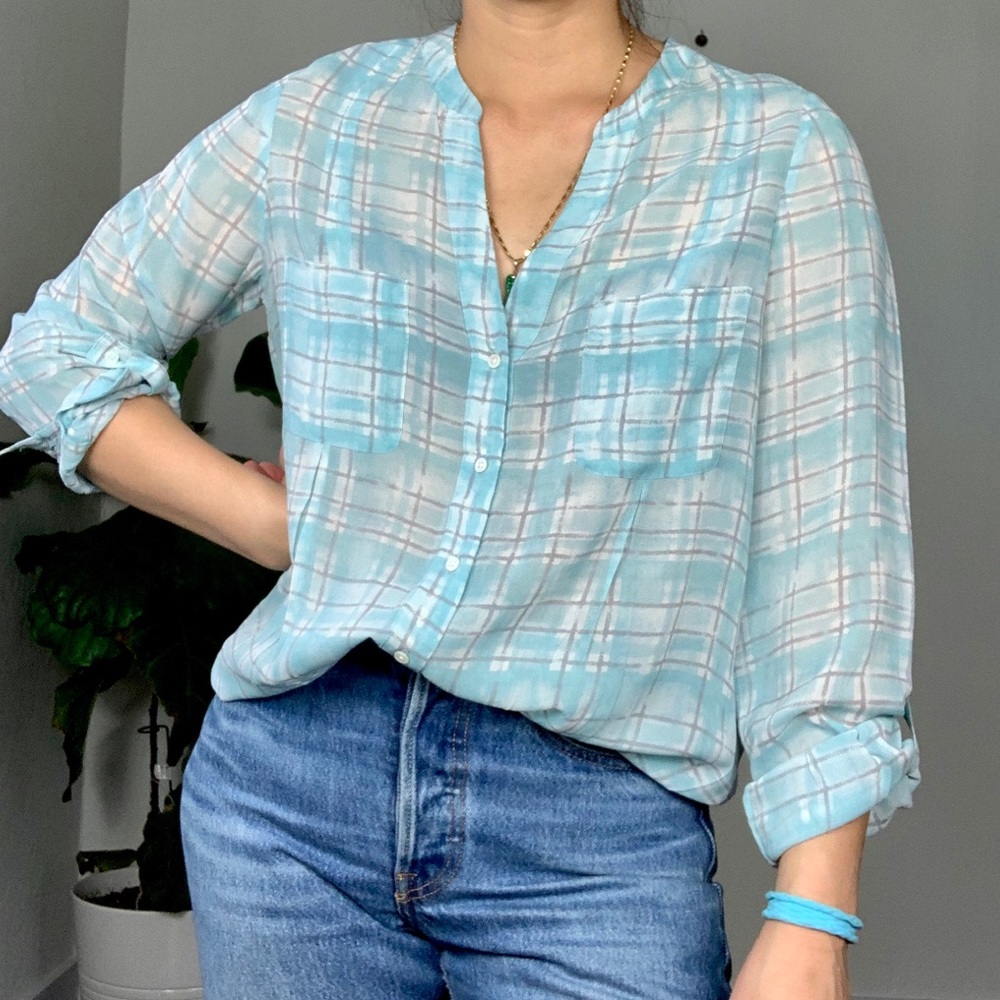 Joie Silk Button Down Shirt